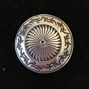 Tribal, sterling silver pin